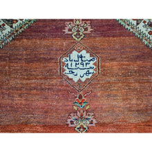 Load image into Gallery viewer, 4&#39;8&quot;x12&#39; Brick Red Antique North West Persian Wide Gallery Size Runner, Dated 1876 Even Wear Pure Wool Abrush Hand Knotted Clean Oriental Rug FWR399942