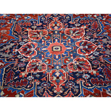 Load image into Gallery viewer, 8&#39;3&quot;x11&#39;3&quot; Brick Red Antique Persian Heriz Shiny And Vivid Colors Natural Wool Good Condition Hand Knotted Clean Oriental Rug FWR399966