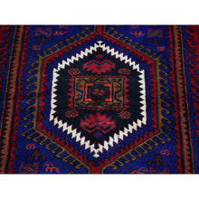 Load image into Gallery viewer, 4&#39;6&quot;x6&#39;8&quot; Red New Persian Hamadan Organic Wool Geometric Medallion Design Hand Knotted Oriental Rug FWR400032