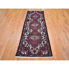 Load image into Gallery viewer, 2&#39;8&quot;x9&#39;3&quot; Vintage Persian Bakhtiar With Triple Medallion Design Cherry Red Natural Wool Clean Hand Knotted Oriental Rug FWR400062