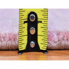 Load image into Gallery viewer, 6&#39;1&quot;x9&#39;2&quot; Pink Thick And Plush Organic Wool Only Horizontal Ombre Design Hand Knotted Oriental Rug FWR400182