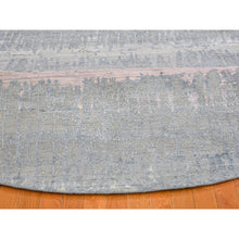 Load image into Gallery viewer, 12&#39;x12&#39; Cardiac Design With Pastel Colors Round Textured Wool And Pure Silk Hand Knotted Oriental Rug FWR400200
