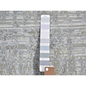12'x12' Cardiac Design With Pastel Colors Round Textured Wool And Pure Silk Hand Knotted Oriental Rug FWR400200