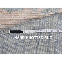 Load image into Gallery viewer, 12&#39;x12&#39; Cardiac Design With Pastel Colors Round Textured Wool And Pure Silk Hand Knotted Oriental Rug FWR400200