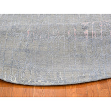 Load image into Gallery viewer, 10&#39;1&quot;x10&#39;1&quot; Cardiac Design With Pastel Colors Round Textured Wool And Pure Silk Hand Knotted Oriental Rug FWR400206