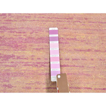 Load image into Gallery viewer, 7&#39;x7&#39; Pink Thick And Plush Organic Wool Only Horizontal Ombre Design Hand Knotted Round Oriental Rug FWR400230