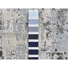 Load image into Gallery viewer, 6&#39;1&quot;x6&#39;1&quot; Denser Weave Baby Blue Round Abstract Design Persian Knot Wool And Silk Hand Knotted Oriental Rug FWR400368