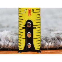 Load image into Gallery viewer, 6&#39;1&quot;x6&#39;1&quot; Denser Weave Baby Blue Round Abstract Design Persian Knot Wool And Silk Hand Knotted Oriental Rug FWR400368