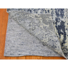 Load image into Gallery viewer, 12&#39;x18&#39;1&quot; Oversized Abstract Design With Persian Knot Wool And Silk Denser Weave Charcoal Gray Hand Knotted Oriental Rug FWR400392