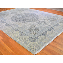 Load image into Gallery viewer, 11&#39;10&quot;x16&#39; Oversized Ivory Silk With Textured Wool Tree Of Life Meditation Design Hand Knotted Oriental Rug FWR400410
