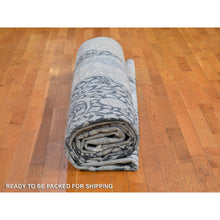 Load image into Gallery viewer, 11&#39;10&quot;x16&#39; Oversized Ivory Silk With Textured Wool Tree Of Life Meditation Design Hand Knotted Oriental Rug FWR400410