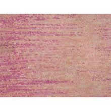 Load image into Gallery viewer, 2&#39;2&quot;x3&#39;3&quot; Thick And Plush Pure Wool Only Horizontal Ombre Design Pink With Touches Of Ivory Hand Knotted Mat Oriental Rug FWR400554