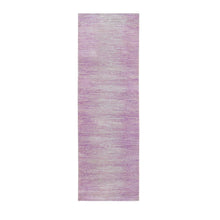 Load image into Gallery viewer, 2&#39;7&quot;x8&#39;5&quot; Pink Thick and Plush Organic Wool Only Horizontal Ombre Design Hand Knotted Runner Oriental Rug FWR400560