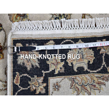Load image into Gallery viewer, 2&#39;7&quot;x9&#39;10&quot; Ivory Rajasthan Half Wool And Half Silk Floral Design Thick And Plush Hand Knotted Runner Oriental Rug FWR400608