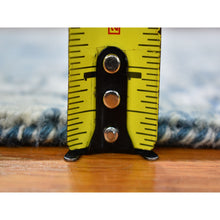 Load image into Gallery viewer, 3&#39;x5&#39;3&quot; Blue Oceanic Abstract Design Hi-low Pile Wool And Pure Silk Denser Weave Hand Knotted Oriental Rug FWR400620