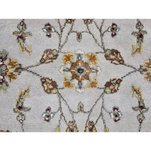 Load image into Gallery viewer, 4&#39;x6&#39; Ivory Rajasthan Half Wool And Half Silk Floral Design Thick And Plush Hand Knotted Oriental Rug FWR400674
