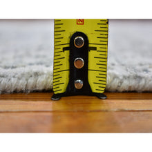 Load image into Gallery viewer, 2&#39;6&quot;x4&#39;1&quot; Wool Denser Weave Persian Knot Hand Knotted Silver Abstract Design Scatter Size Oriental Rug FWR400746