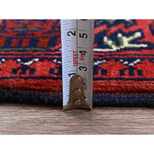 Load image into Gallery viewer, 3&#39;10&quot;x6&#39; Chili Red, Afghan Khamyab with Geometric Medallions Design, Hand Knotted, Pure Wool, Vegetable Dyes, Oriental Rug FWR4002
