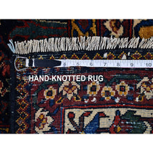 Load image into Gallery viewer, 7&#39;2&quot;x19&#39;3&quot; Midnight Blue, Antique Persian Bakhtiari with Repetitive Botanical Design, Gallery Size, Hand Knotted, 100% Wool, XL, Oriental Rug FWR470802