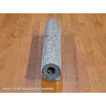 Load image into Gallery viewer, 3&#39;1&quot;x5&#39;1&quot; Silver Abstract Design Wool Denser Weave Persian Knot Hand Knotted Oriental Rug FWR400914