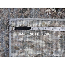 Load image into Gallery viewer, 3&#39;1&quot;x5&#39;1&quot; Silver Abstract Design Wool Denser Weave Persian Knot Hand Knotted Oriental Rug FWR400914