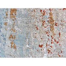 Load image into Gallery viewer, 3&#39;2&quot;x5&#39;5&quot; Gray Hi-Low Pile Abstract Design Wool Hand Knotted Persian Knot Oriental Rug FWR400920