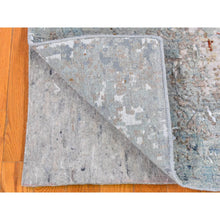 Load image into Gallery viewer, 3&#39;2&quot;x5&#39;5&quot; Gray Hi-low Pile Abstract Design Wool Hand Knotted Persian Knot Oriental Rug FWR400920