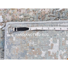Load image into Gallery viewer, 3&#39;2&quot;x5&#39;5&quot; Gray Hi-low Pile Abstract Design Wool Hand Knotted Persian Knot Oriental Rug FWR400920