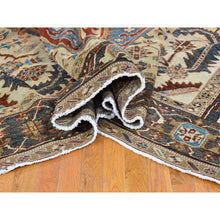 Load image into Gallery viewer, 9&#39;5&quot;x12&#39;7&quot; Terracotta Antique Persian Heriz Good Condition Serrated Leaf Design Natural Wool Clean Hand Knotted Oriental Rug FWR401034