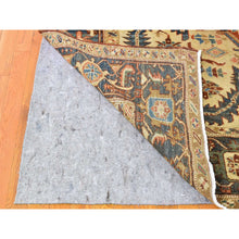 Load image into Gallery viewer, 9&#39;5&quot;x12&#39;7&quot; Terracotta Antique Persian Heriz Good Condition Serrated Leaf Design Natural Wool Clean Hand Knotted Oriental Rug FWR401034