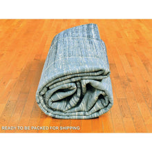 Load image into Gallery viewer, 14&#39;1&quot;x18&#39; Oversized Blue Oceanic Pure Wool Horizontal Ombre Design Hand Knotted Oriental Rug FWR401082