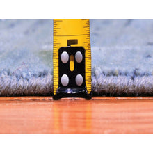 Load image into Gallery viewer, 14&#39;1&quot;x18&#39; Oversized Blue Oceanic Pure Wool Horizontal Ombre Design Hand Knotted Oriental Rug FWR401082