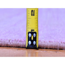 Load image into Gallery viewer, 10&#39;x14&#39;2&quot; Thick And Plush Pure Wool Only Horizontal Ombre Design Pink With Touches Of Ivory Hand Knotted Oriental Rug FWR401088