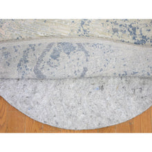 Load image into Gallery viewer, 12&#39;x12&#39; Hand Knotted Ivory Large Elements With Pastels Silk With Textured Wool Modern Round Oriental Rug FWR401202