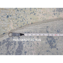Load image into Gallery viewer, 12&#39;x12&#39; Hand Knotted Ivory Large Elements With Pastels Silk With Textured Wool Modern Round Oriental Rug FWR401202