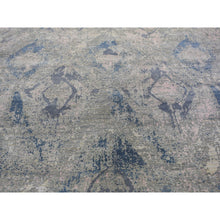 Load image into Gallery viewer, 9&#39;x12&#39;1&quot; Modern Hand Knotted Ivory Large Elements With Pastels Silk With Textured Wool Oriental Rug FWR401256