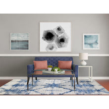 Load image into Gallery viewer, 6&#39;1&quot;x9&#39;1&quot; Blue And White Extremely Durable Modern Hand Knotted Pure Silk And Textured Wool Oriental Rug FWR401742