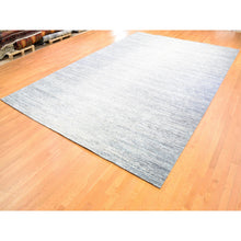 Load image into Gallery viewer, 12&#39;x18&#39; Blue Oceanic Wool And Pure Silk Horizontal Ombre Design Hand Knotted Oriental Oversized Rug FWR401844