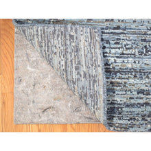 Load image into Gallery viewer, 12&#39;x18&#39; Blue Oceanic Wool And Pure Silk Horizontal Ombre Design Hand Knotted Oriental Oversized Rug FWR401844