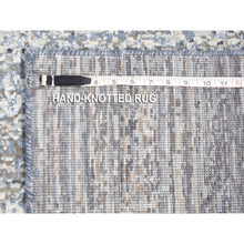 Load image into Gallery viewer, 12&#39;x18&#39; Blue Oceanic Wool And Pure Silk Horizontal Ombre Design Hand Knotted Oriental Oversized Rug FWR401844
