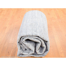 Load image into Gallery viewer, 12&#39;x18&#39; Blue Oceanic Wool And Pure Silk Horizontal Ombre Design Hand Knotted Oriental Oversized Rug FWR401844