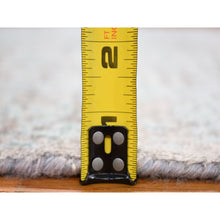 Load image into Gallery viewer, 2&#39;7&quot;x14&#39; Light Blue Wool And Pure Silk Hand Knotted Broken Persian Design Oriental Xl Runner Rug FWR401928