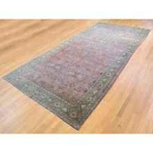 Load image into Gallery viewer, 9&#39;2&quot;x19&#39;2&quot; Pink Hand Knotted Antique Turkish Sivas Worn And Distressed, Clean Pure Wool Long And Narrow Gallery Size Oriental Rug FWR401970