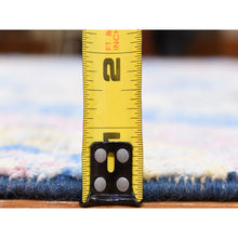 Load image into Gallery viewer, 9&#39;x11&#39;8&quot; Denim Blue Mamluk Repetitive Design With Pastel Colors Hand Knotted Pure Wool Oriental Rug FWR401982