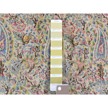 Load image into Gallery viewer, 10&#39;x13&#39; Ivory Antique Persian Kerman, Full Pile Excellent Condition And Soft Paisley Design Hand Knotted Pure Wool Oriental Rug FWR401988