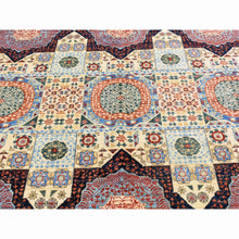 Load image into Gallery viewer, 10&#39;x13&#39;9&quot; Ivory Hand Knotted Mamluk Repetitive Design, Borderless Pure Wool Oriental Rug FWR401994