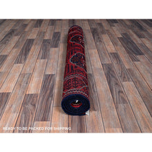 Load image into Gallery viewer, 4&#39;x6&#39;4&quot; Crimson Red, Afghan Khamyab With Tribal Medallions Design, Soft And Velvety Wool, Natural Dyes, Hand Knotted, Oriental Rug FWR4014