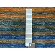 Load image into Gallery viewer, 3&#39;x9&#39;3&quot; Red Super Kazak Khorjin Design Pure Wool With Pop Of Color And Colorful Tassles Hand Knotted Oriental Runner Rug FWR402264