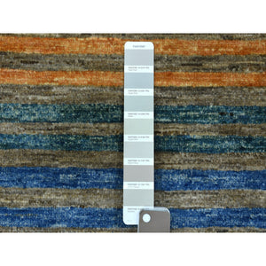 3'x9'3" Red Super Kazak Khorjin Design Pure Wool With Pop Of Color And Colorful Tassles Hand Knotted Oriental Runner Rug FWR402264