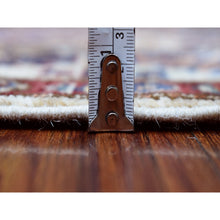 Load image into Gallery viewer, 2&#39;8&quot;x10&#39; Beige Geometric Design Natural Wool Super Kazak Hand-knotted Oriental Runner Rug FWR402510